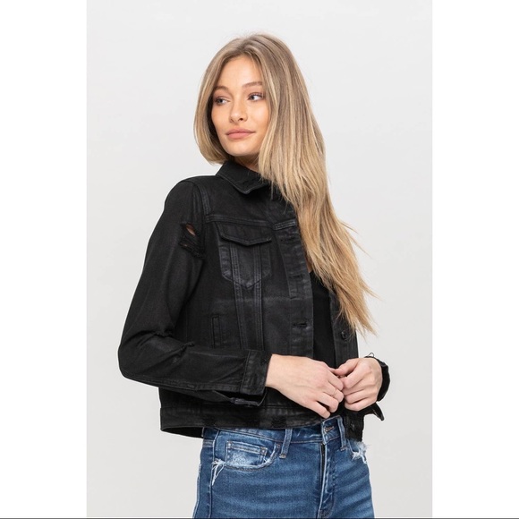 PRICE DROP Dylan Black Coated Distressed Jacket - Picture 3 of 9